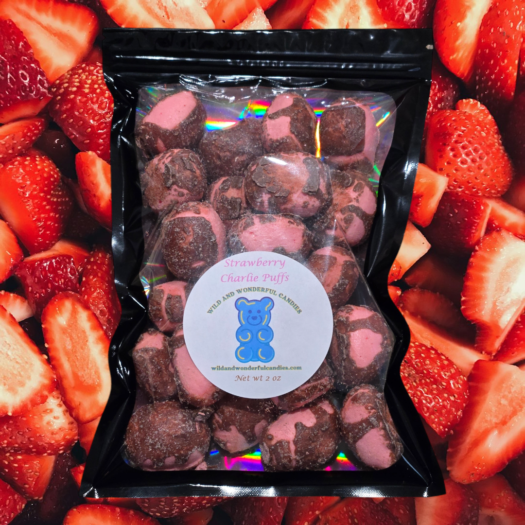 Strawberry Charlie Puffs – Wild and Wonderful Candies