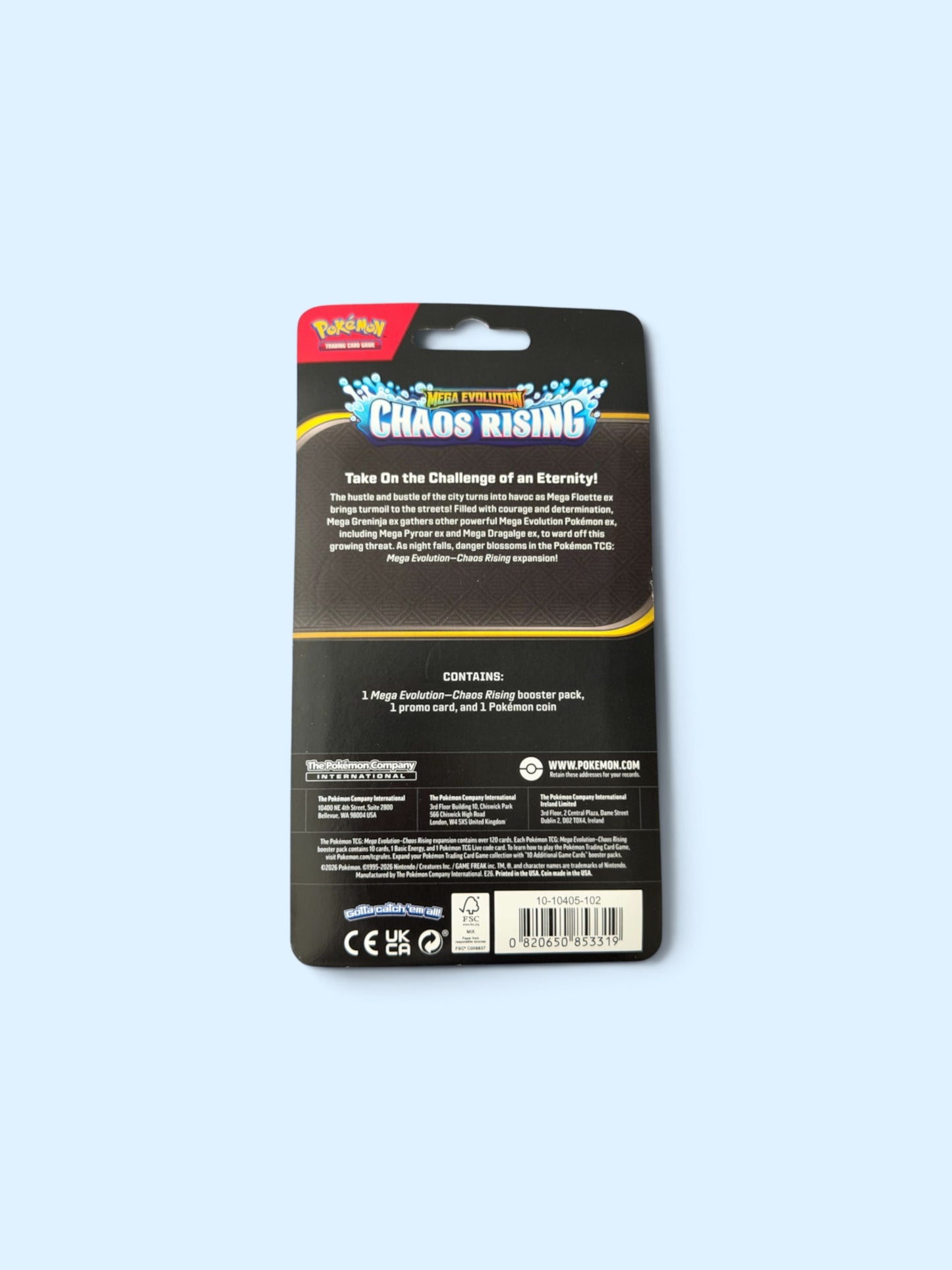 Pokemon TCG: Mega Evolution Chaos Rising blister with coin