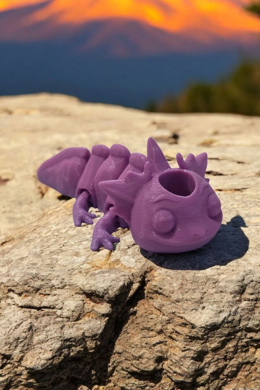 3D printed Axolotl Straw Pal (see description)