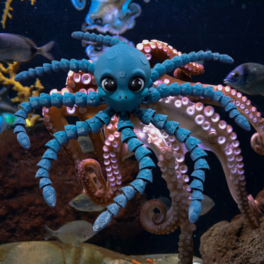 Fidget articulated octopus (desk pet)