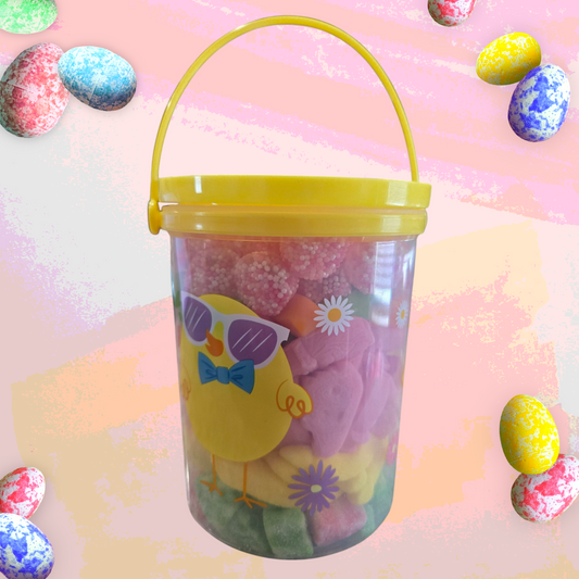 1lb gummy mix in Easter bucket